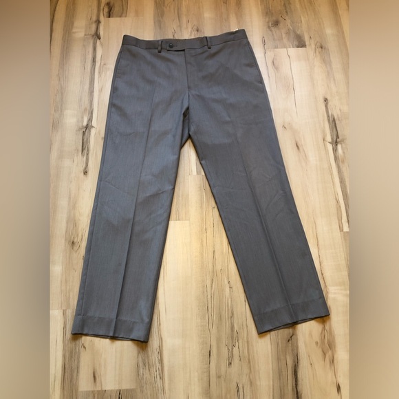 Lauren Ralph Lauren Men's Grey Slim Fit Twill Trousers Dress Pants - W34 x L30 - Picture 3 of 9